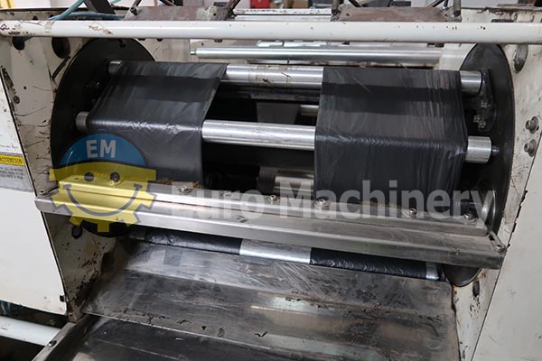 HEMINGSTONE roll bag making machine for production of bottom seal garbage bags on the roll with tear off perforation.